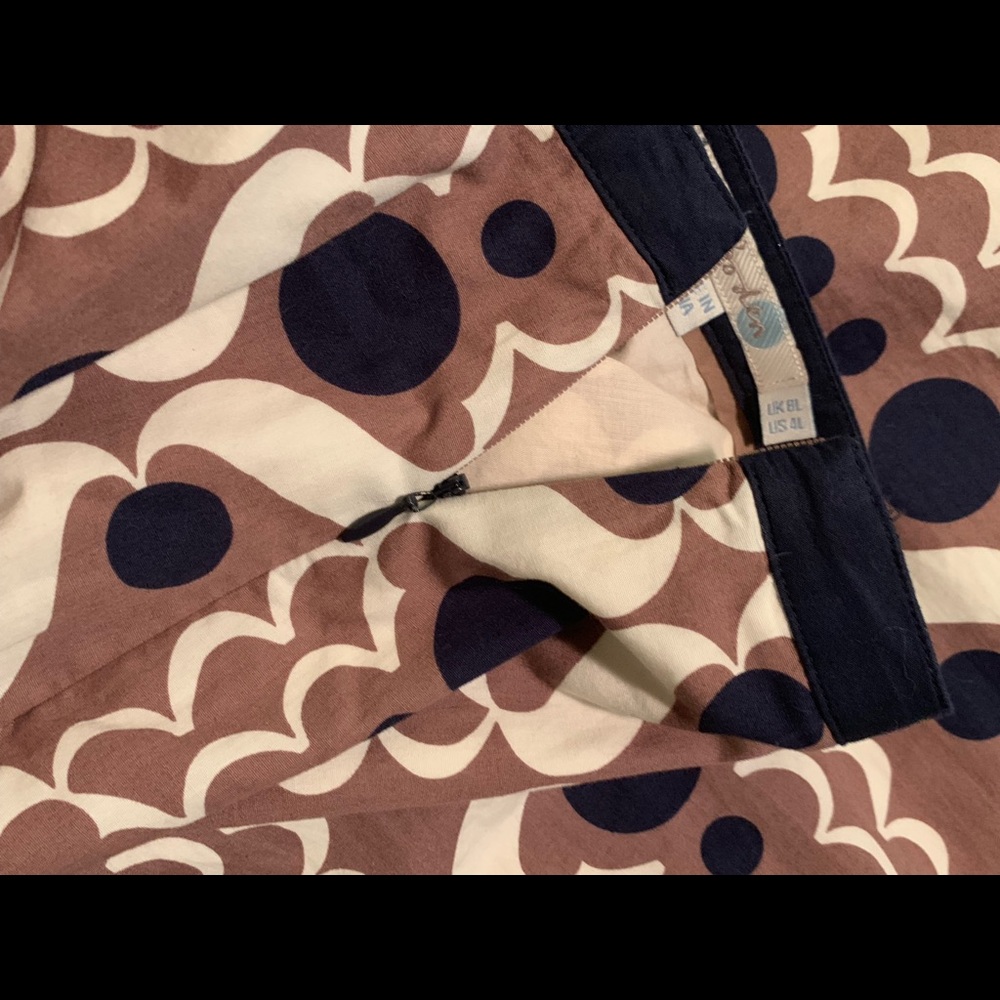 Boden A Line Mod Printed Cotton Skirt Cute! - image 6